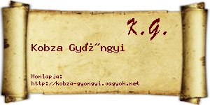 Kobza Gyöngyi névjegykártya