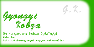 gyongyi kobza business card